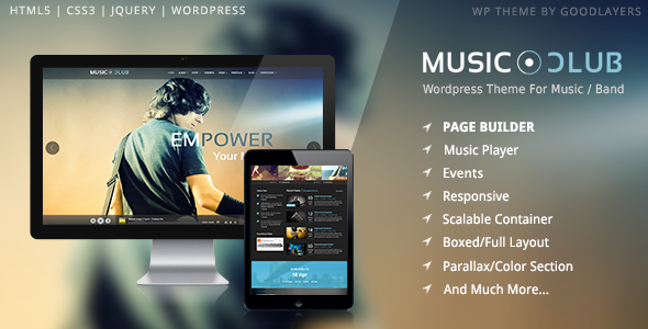 Music Club – Band – Party WordPress