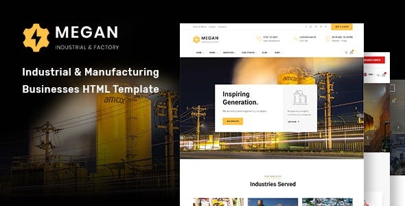 Megan – Industrial & Manufacturing Businesses HTML Template