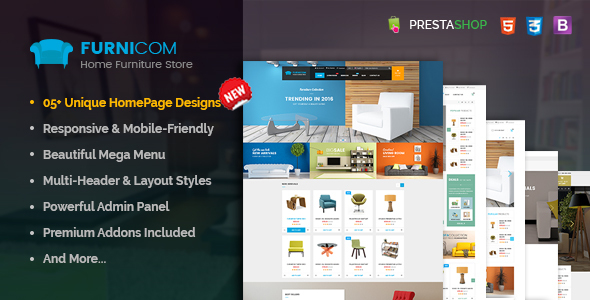Furnicom – Responsive PrestaShop 1.6 and 1.7 Furniture Theme