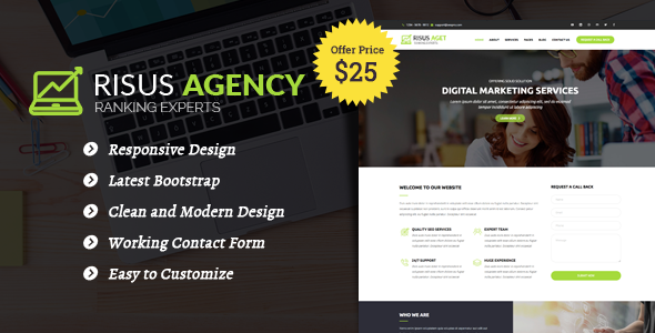 Risus Agency – SEO and Digital Marketing WordPress Theme