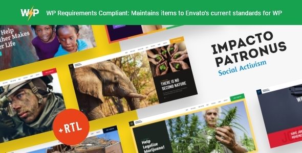Impacto Patronus – Nature Protection, Petition & Social Activism WordPress Theme + RTL