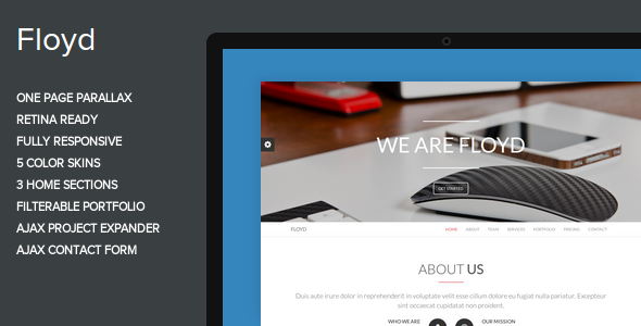 Floyd – One Page Parallax Theme