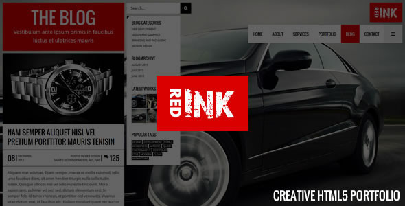 RedInk – Creative HTML5 Template