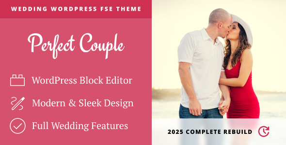 Perfect Couple – Wedding FSE WordPress Block Theme