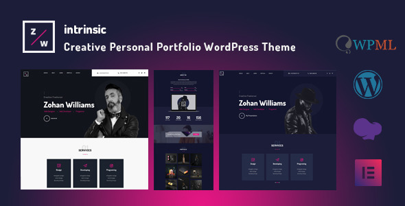 Intrinsic – Creative Personal Portfolio WordPress Themes