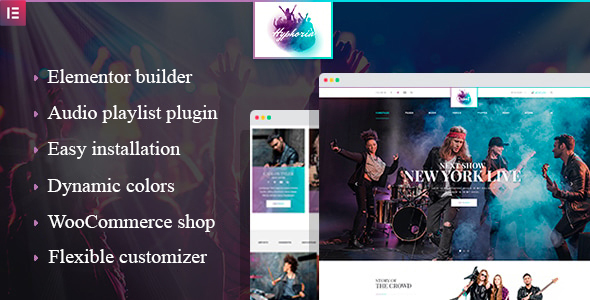 Hyphoria – Rock Band WordPress Theme