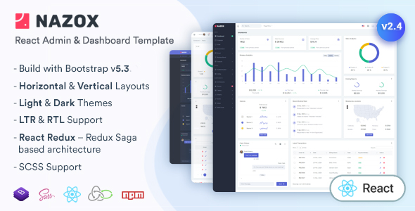 Nazox – React Admin & Dashboard Template