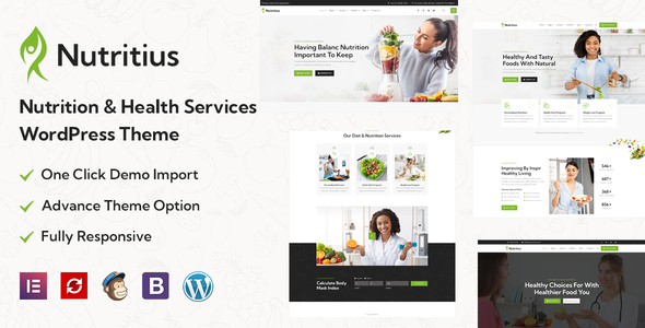 Nutritius – Nutrition & Health Services WordPress Theme