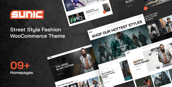 Sunic – Street Style Fashion WooCommerce Theme