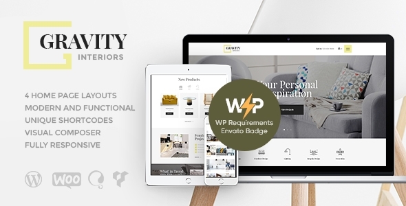 Gravity – Interior Design & Furniture Store WordPress Theme