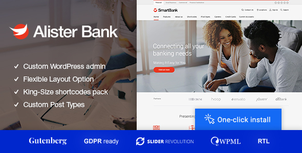 Alister Bank – Credits & Banking Finance WordPress Theme