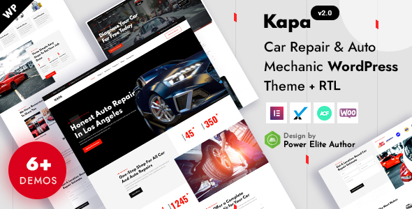 Kapa – Car Repair & Auto Services Elementor WordPress Theme