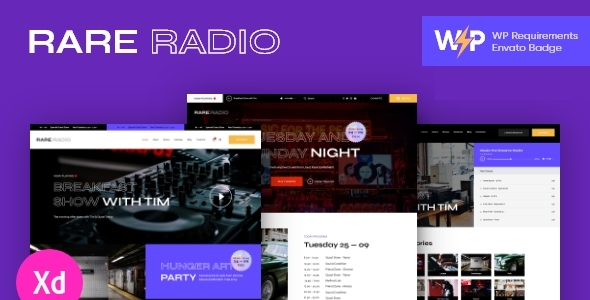 Rare Radio – Music Radio & Podcast WordPress Theme