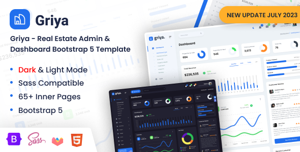 Griya – Real Estate Admin & Dashboard Bootstrap 5 Template