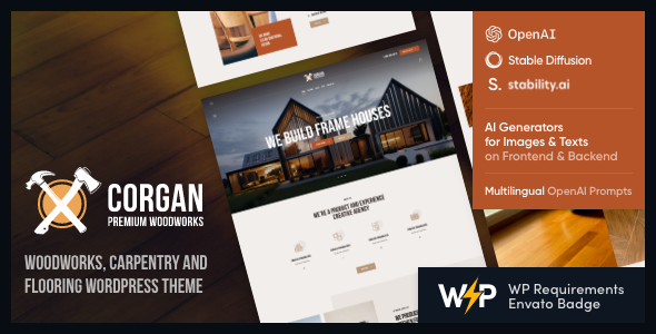 Corgan – Carpenter, Woodwork & Carpentry WordPress Theme