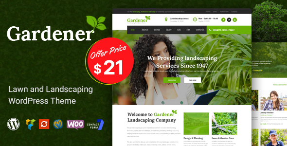 Gardener – Lawn and Landscaping WordPress Theme