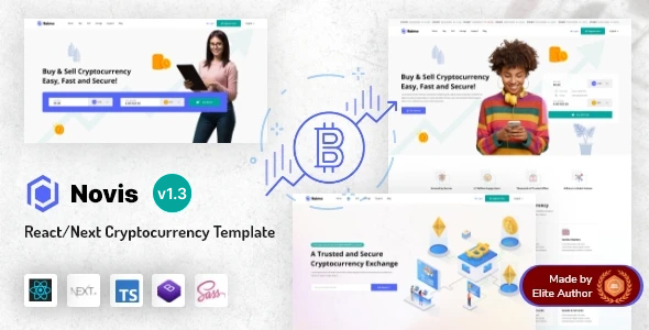 Novis – Blockchain & Cryptocurrency Template with React Nextjs 14+