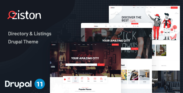 Ziston – Directory & Listing Drupal 11.3 Theme