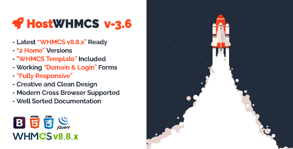HostWHMCS – Responsive Web Hosting with WHMCS Template