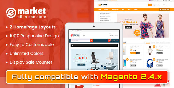 eMarket – SuperShop Responsive Magento 2 Theme