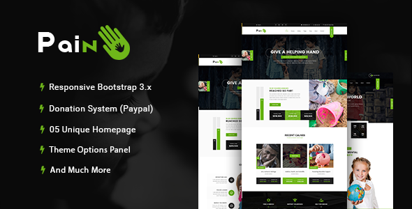 Pain – Charity & Nonprofit WordPress Theme
