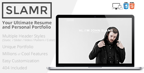 SLAMR – Ultimate Resume and Personal Portfolio