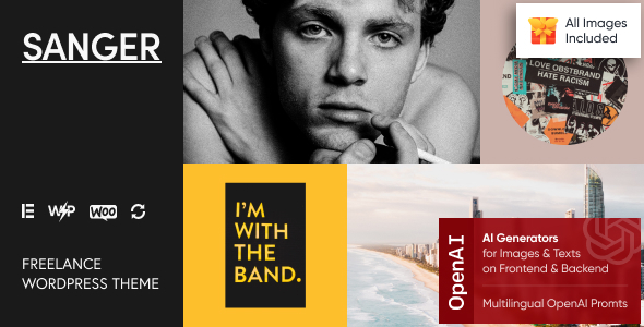 Sanger – Designer, Photographer & Freelancer WordPress Theme