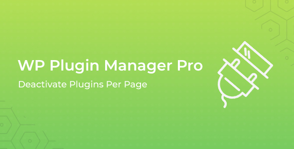 WP Plugin Manager Pro – Deactivate plugins per page