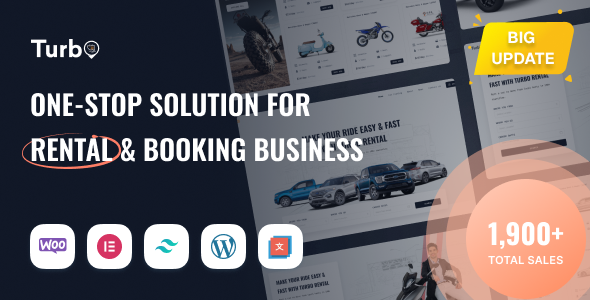 Turbo – Multipurpose WooCommerce Rental & Booking Theme