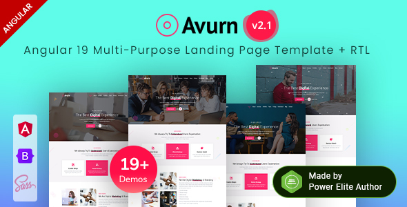 Avurn – Angular 19 Multipurpose Landing Page Collections with SSR