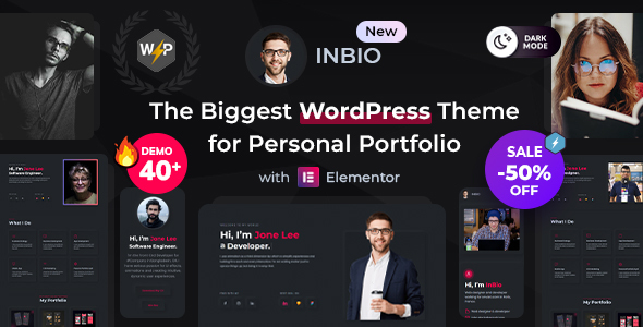 Personal Portfolio WordPress Theme – Inbio
