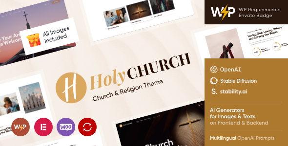 Holy Church – Religion, Charity & Nonprofit WordPress Theme