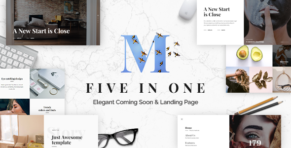 Mixio – Five in One Coming Soon and Landing Page Template