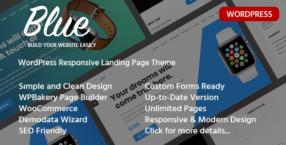 Blue – Responsive Onepage WordPress Theme