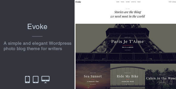 Evoke – Photo Travel WordPress Theme