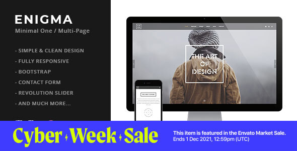 Enigma – Creative Responsive Minimal HTML Template