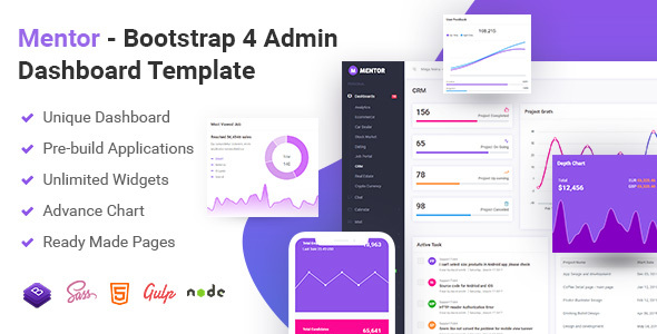 Mentor – Bootstrap 4 Admin Dashboard Template