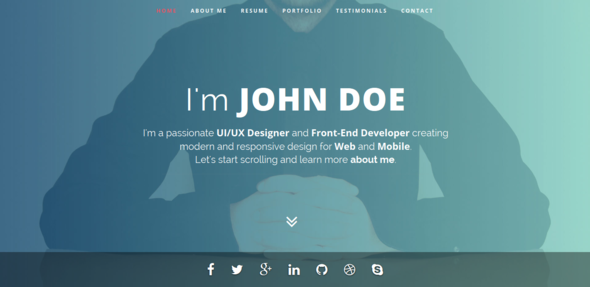 Intima – Clean & Responsive Resume Template