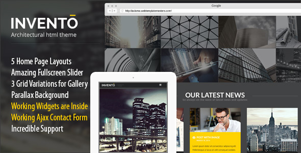 Invento – Architecture Building Agency Template