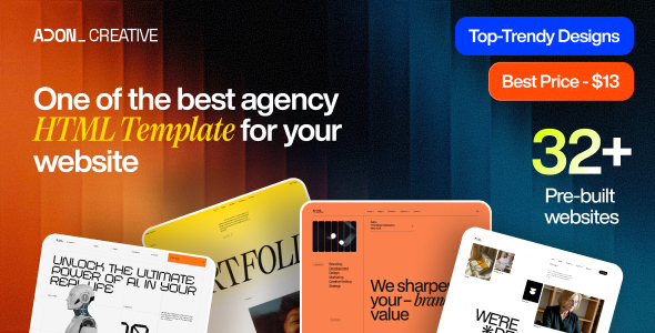Adon – Creative Agency Portfolio HTML Template