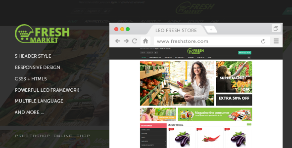 Leo Fresh Store – PrestaShop 1.7 Theme for Food & Restaurant