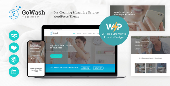 GoWash – Dry Cleaning & Laundry Service WordPress Theme