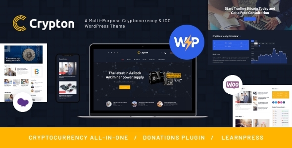 Crypton – Cryptocurrency WordPress Theme