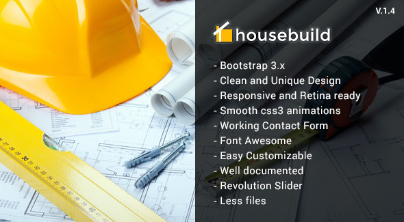 Housebuild – HTML Construction Business Template