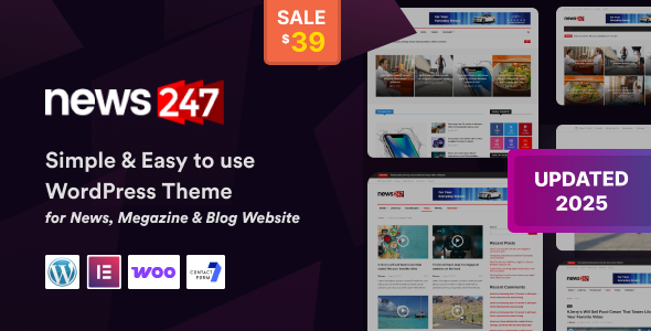 News247 – News Magazine WordPress Theme