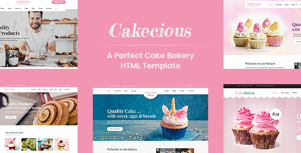 Cakecious – Bakery and Pastry Shop HTML Template