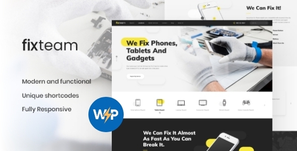 FixTeam – Electronics Repair & Phone Service WordPress Theme