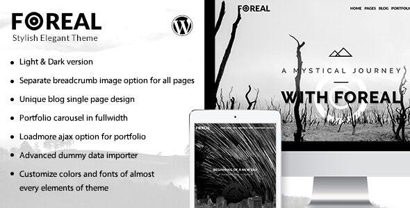 Foreal –  Director, Writer WordPress Theme