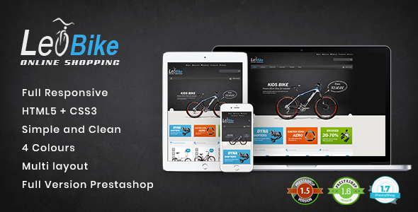 Leo Bike – Responsive PrestaShop Theme for Cycling & Vehicle Shop