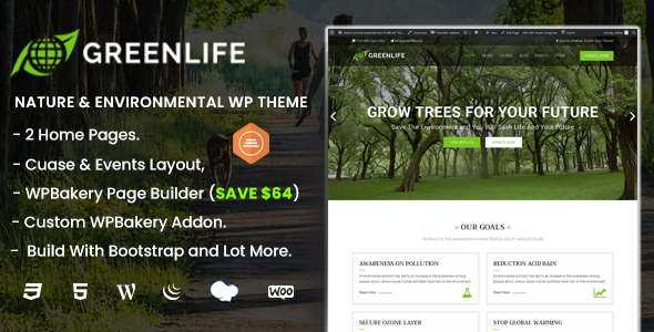 Greenlife – Nature & Environmental WP Theme